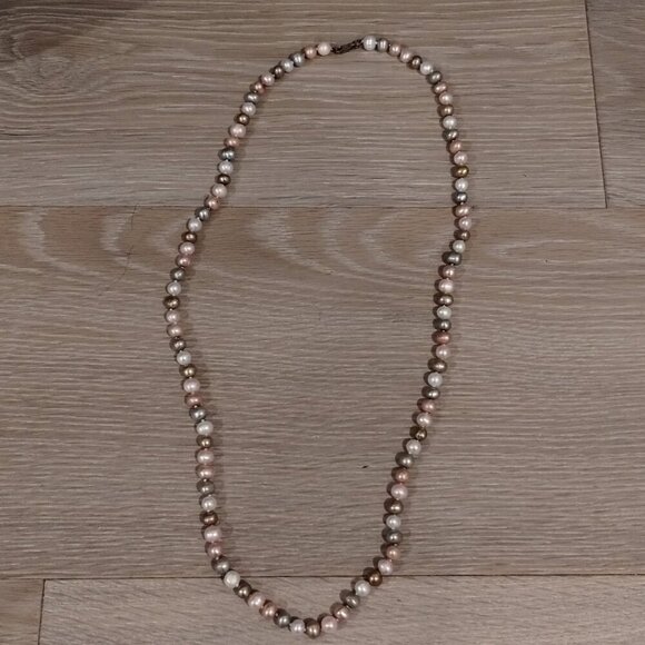 Multicolored Cultured Pearl Necklace and 2 Bracelets Set - Picture 3 of 8